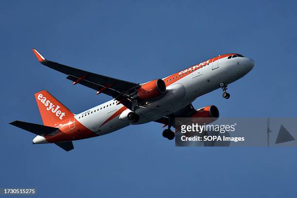 An EasyJet plane arrives at Marseille Provence Airport.