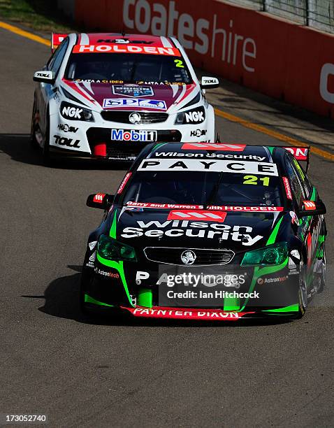 David Wall drives the Wilson Security Racing Holden during practice for the Townsville 400, which is round seven of the V8 Supercar Championship...