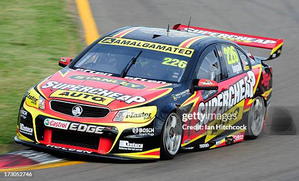 Russell Ingall drives the Supercheap Auto Racing Holden during practice for the Townsville 400, which is round seven of the V8 Supercar Championship...