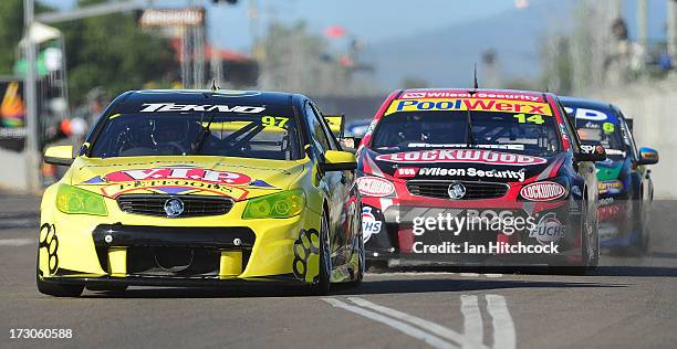 Shane Van Gisbergen drives the Team Tekno V.I.P Petfoods Holden during race 20 of the Townsville 400, which is round seven of the V8 Supercar...