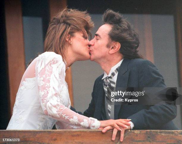 Actor Dudley Moore marries Nicole Rothschild on April 16, 1994 at Dudley Moore's Home in Marina del Rey, California.
