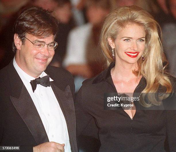 Actor and comedian Dan Aykroyd with his wife Donna Dixon, circa 1992.