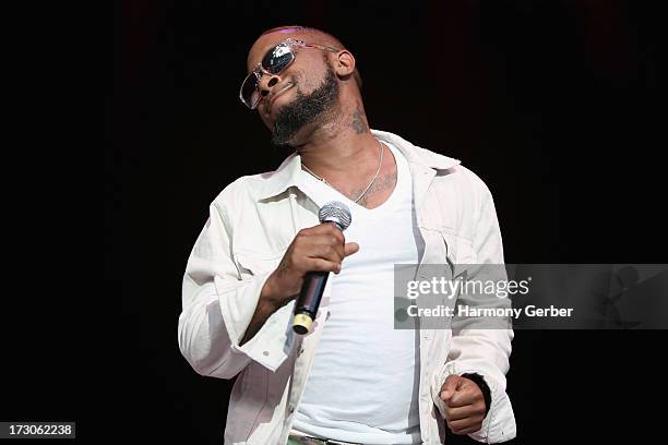 Nokio of Dru Hill performs at the Greek Theatre on July 5, 2013 in Los Angeles, California.