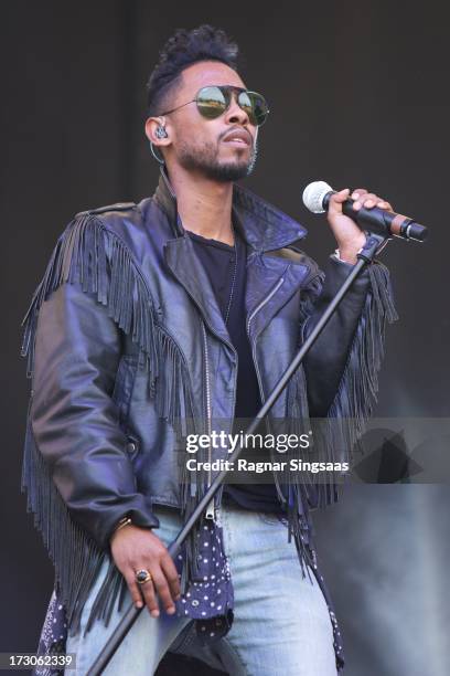 Miguel performs on stage on Day 4 of Hove Festival 2013 on July 5, 2013 in Arendal, Norway.