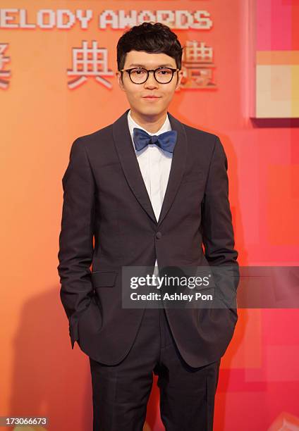 Hong Kong singer Khalil Fong arrives at the 24th Golden Melody Awards on July 6, 2013 in Taipei, Taiwan. Golden Melody Awards is one of the...
