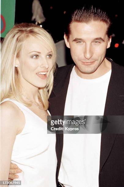 Singer Chynna Phillips with her husband, actor William Baldwin, circa 1995.