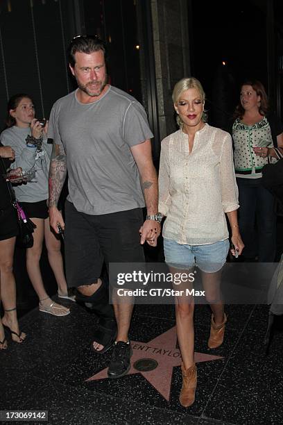 Dean McDermott and Tori Spelling as seen on July 6, 2013 in Los Angeles, California.