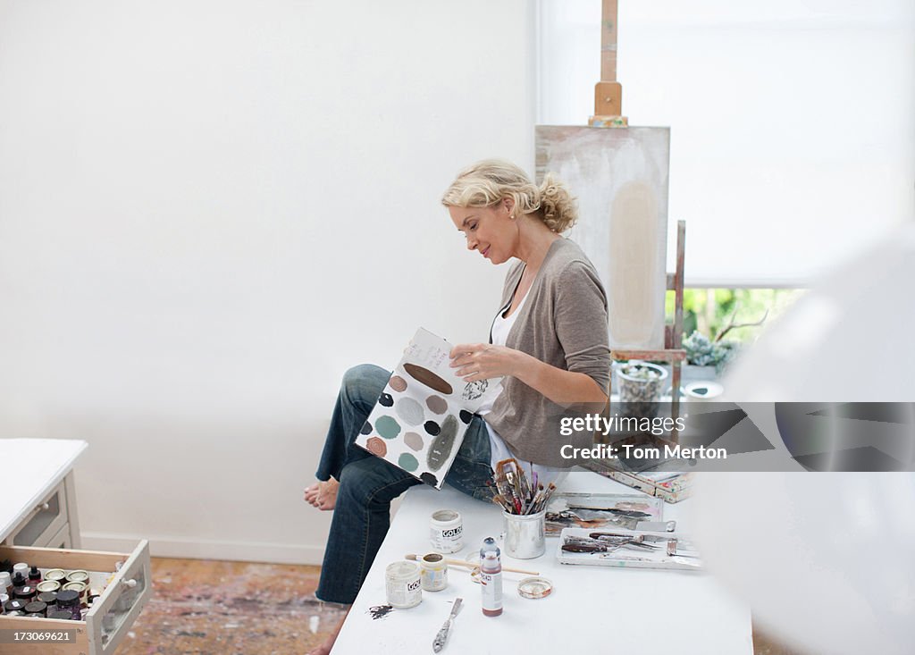 Woman in art studio