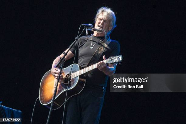 Kris Kristofferson performs on the Orange stage on Day 3 of Roskilde Festival 2013 on July 6, 2013 in Roskilde, Denmark.