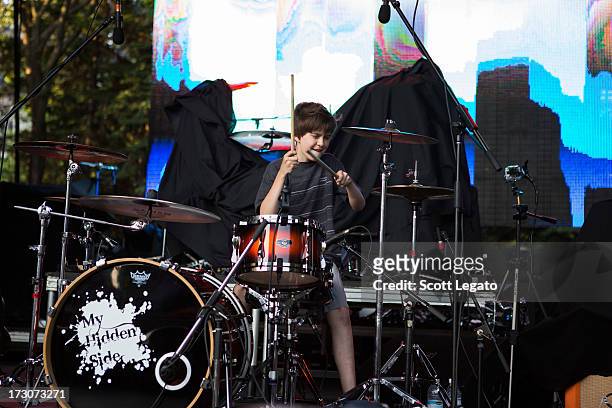 Tommy Cornellier of My Hidden Self performs during the Quebec Festival D'ete on July 5, 2013 in Quebec City, Canada.