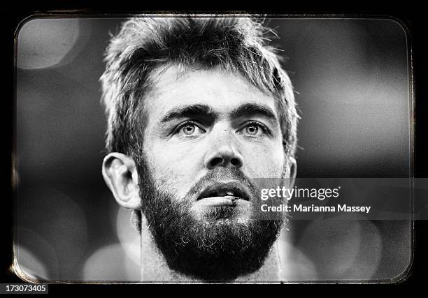 Geoff Parling looks into the crowd after winning during the International Test match between the Australian Wallabies and the British & Irish Lions...