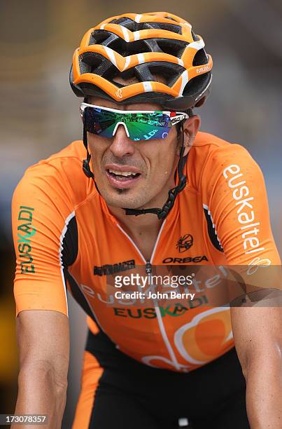 Mikel Astarloza of Spain and Team Euskaltel-Euskadi finishes Stage Eight of the Tour de France 2013 - the 100th Tour de France -, a 195 km road stage...