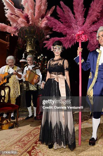 Actress Audrey Tautou attends the 'Ballo in Maschera' to Celebrate Dolce&Gabbana Alta Moda at Palazzo Pisani Moretta on July 6, 2013 in Venice, Italy.