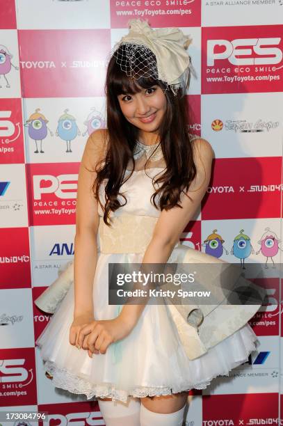 Natsuko Aso meets with the press during the Japan Expo at Paris-nord Villepinte Exhibition Center on July 6, 2013 in Paris, France.