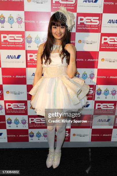 Natsuko Aso meets with the press during the Japan Expo at Paris-nord Villepinte Exhibition Center on July 6, 2013 in Paris, France.