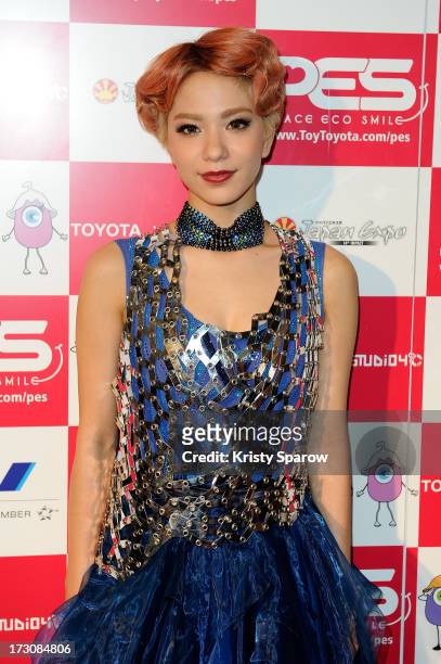 Una meets with the press during the Japan Expo at Paris-nord Villepinte Exhibition Center on July 6, 2013 in Paris, France.