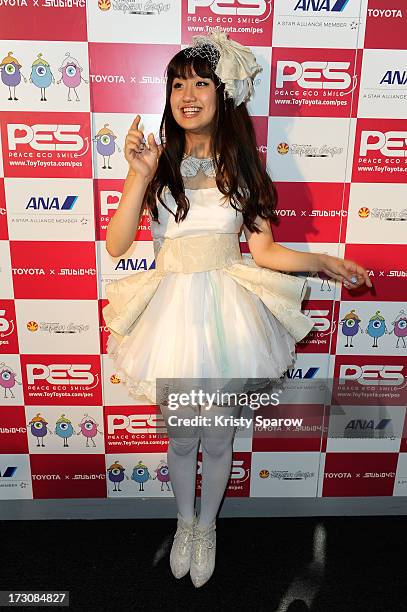 Natsuko Aso meets with the press during the Japan Expo at Paris-nord Villepinte Exhibition Center on July 6, 2013 in Paris, France.