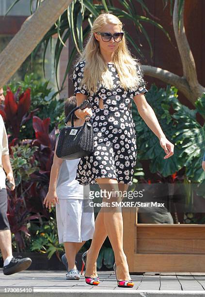 Paris Hilton as seen on July 6, 2013 in Los Angeles, California.