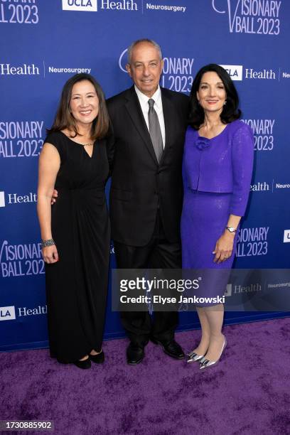 Dr. Linda M. Liau, Dr. John C Mazziotta, and Johnese Spisso attend the UCLA Department of Neurosurgery's 2023 Visionary Ball at The Beverly Hilton on...