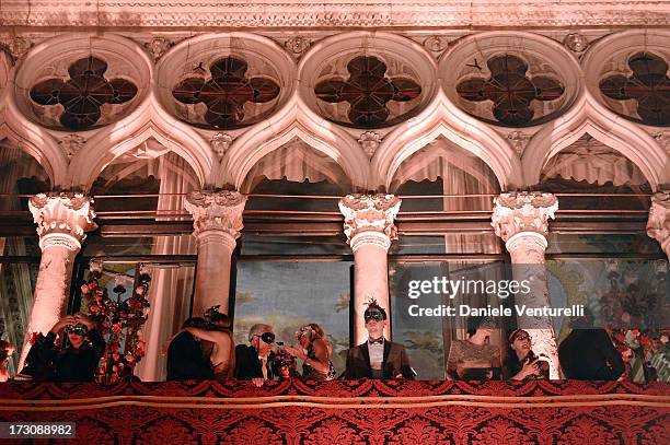 General view of the 'Ballo in Maschera' to Celebrate Dolce&Gabbana Alta Moda at Palazzo Pisani Moretta on July 6, 2013 in Venice, Italy.