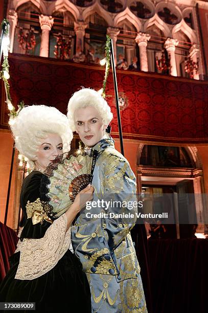 General view of the 'Ballo in Maschera' to Celebrate Dolce&Gabbana Alta Moda at Palazzo Pisani Moretta on July 6, 2013 in Venice, Italy.