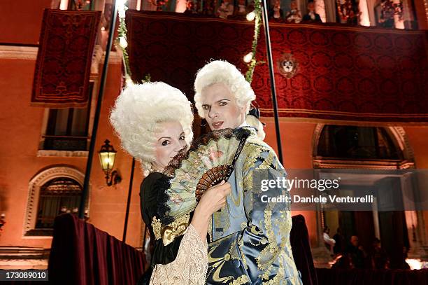 General view of the 'Ballo in Maschera' to Celebrate Dolce&Gabbana Alta Moda at Palazzo Pisani Moretta on July 6, 2013 in Venice, Italy.