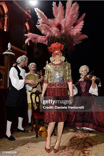 Guest attends the 'Ballo in Maschera' to Celebrate Dolce&Gabbana Alta Moda at Palazzo Pisani Moretta on July 6, 2013 in Venice, Italy.