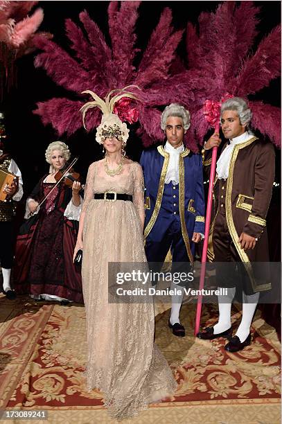 Franca Sozzani attends the 'Ballo in Maschera' to Celebrate Dolce&Gabbana Alta Moda at Palazzo Pisani Moretta on July 6, 2013 in Venice, Italy.