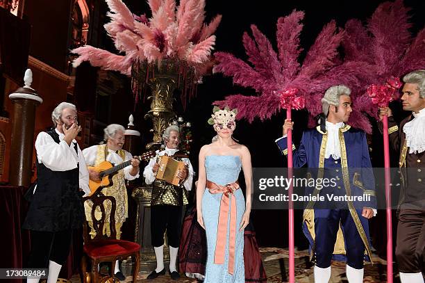 Rose McGowan attends the 'Ballo in Maschera' to Celebrate Dolce&Gabbana Alta Moda at Palazzo Pisani Moretta on July 6, 2013 in Venice, Italy.