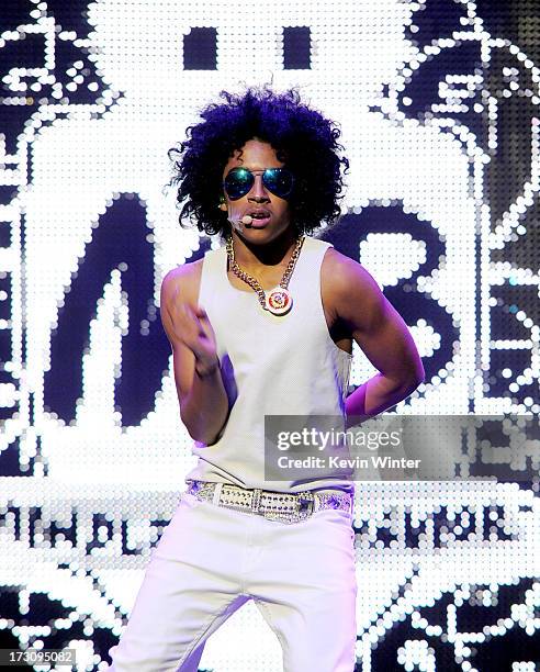 Singer Princeton of Mindless Behavior performs at the Nokia Theatre on July 6, 2013 in Los Angeles, California.