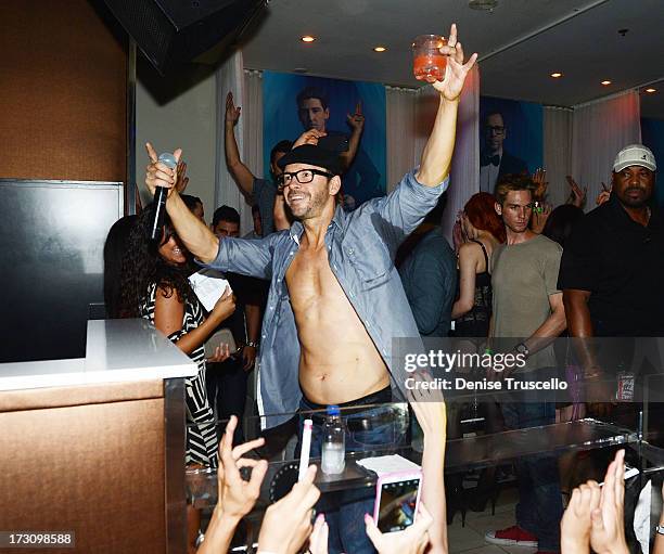 Donnie Wahlberg of New Kids On The Block hosts at Pure Nightclub at Caesars Palace on July 6, 2013 in Las Vegas, Nevada.