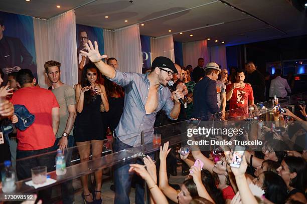 Donnie Wahlberg of New Kids On The Block hosts at Pure Nightclub at Caesars Palace on July 6, 2013 in Las Vegas, Nevada.