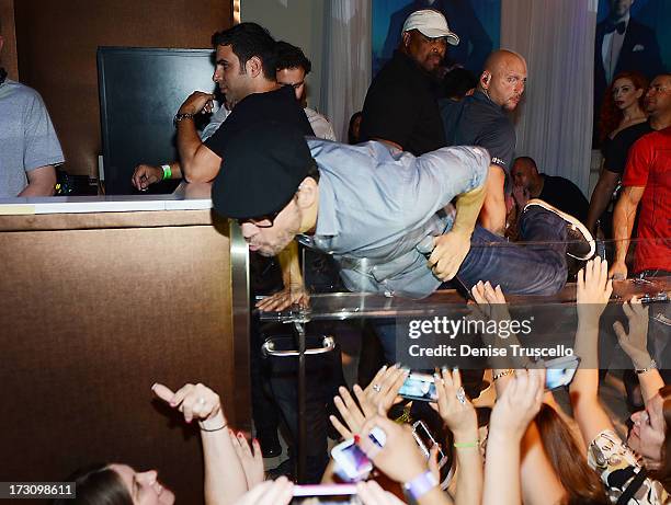 Donnie Wahlberg of New Kids On The Block hosts at Pure Nightclub at Caesars Palace on July 6, 2013 in Las Vegas, Nevada.