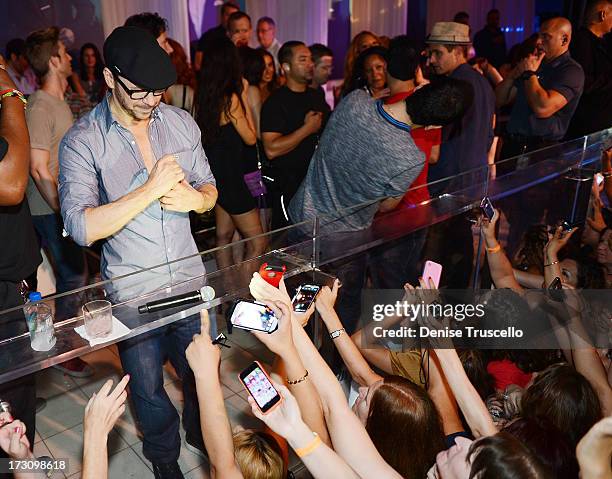 Donnie Wahlberg of New Kids On The Block hosts at Pure Nightclub at Caesars Palace on July 6, 2013 in Las Vegas, Nevada.