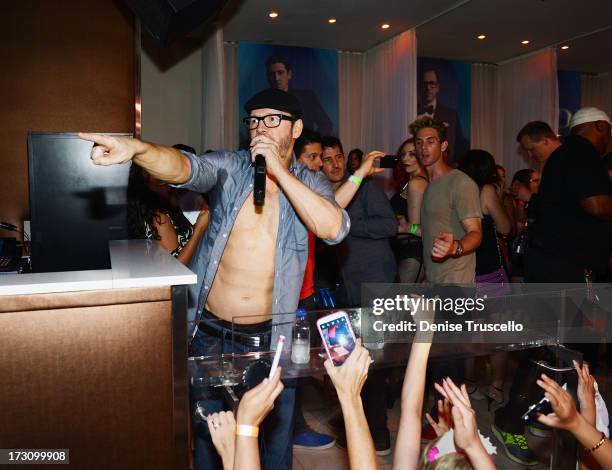 Donnie Wahlberg of New Kids On The Block hosts at Pure Nightclub at Caesars Palace on July 6, 2013 in Las Vegas, Nevada.