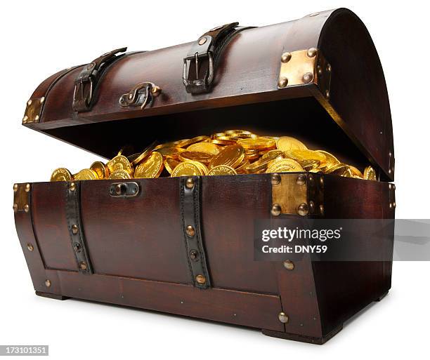 treasure chest - schatkist stockfoto's en -beelden