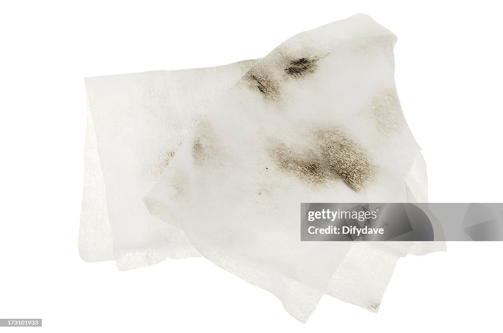 Used Makeup Removal tissue