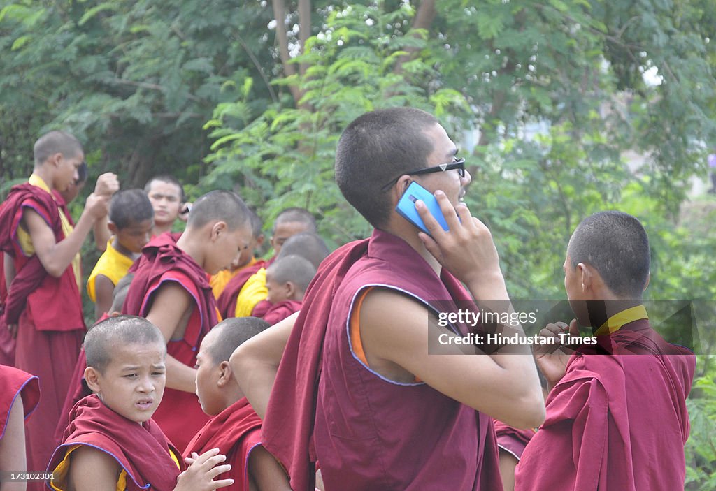 Nine Blasts Rock Temple Town Bodhgaya In Bihar