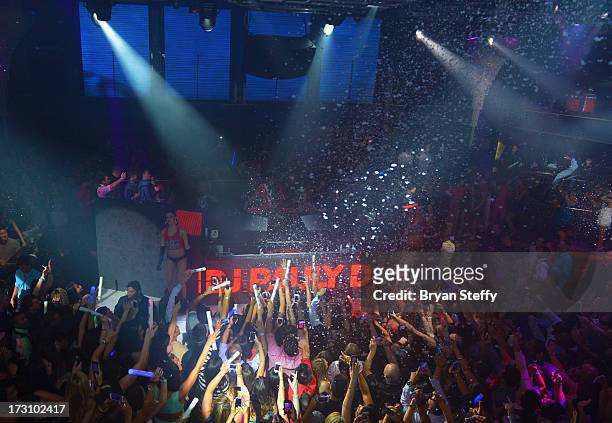 General view during television personality/DJ Paul 'Pauly D' DelVecchio's performance at Haze Nightclub at the Aria Resort & Casino at City Center on...