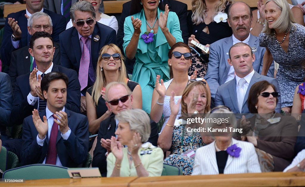 Celebrities Attend Wimbledon 2013 - Day 13