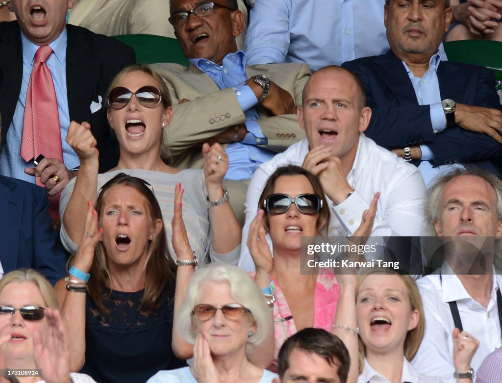 Celebrities Attend Wimbledon 2013 - Day 13