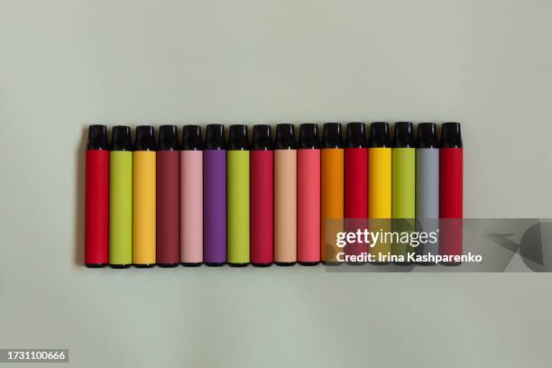 disposable electronic cigarettes. vape. - disposable stock pictures, royalty-free photos & images