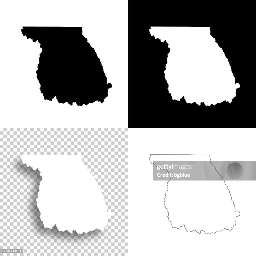Jackson County, Colorado. Maps for design. Blank, white and black backgrounds