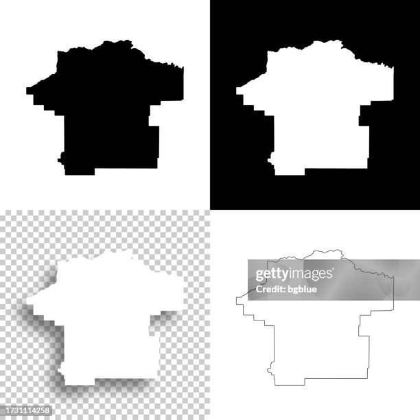 fergus county, montana. maps for design. blank, white and black backgrounds - lewistown montana stock illustrations