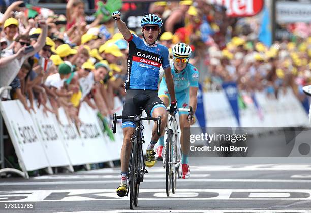 Daniel Martin of Ireland and Team Garmin-Sharp wins Stage Nine of the Tour de France 2013 - the 100th Tour de France -, a 168.5KM road stage between...