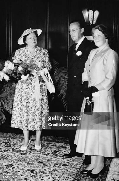 Princess Beatrix of the Netherlands during her official reception in Amsterdam on her first official visit to the city since reaching her majority,...