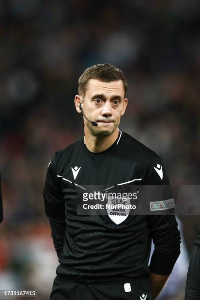 Match referee Clement Turpin during the UEFA European Championship Qualifying Group C match between England and Italy at Wembley Stadium, London on...