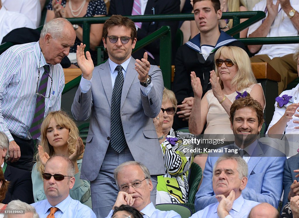 Celebrities Attend Wimbledon 2013 - Day 13