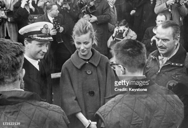 Prince Albert of Belgium and Princess Paola of Belgium welcome members of the Belgian Antarctic Expedition on their return, Ghent, Belgium, 6th March...