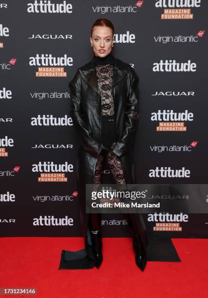 Jess Glynne attends the Attitude Awards 2023 at The Roundhouse on October 11, 2023 in London, England.
